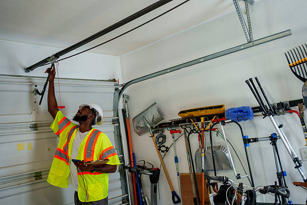 Professional Garage Door Panel Replacement technician working in Charlotte, TX